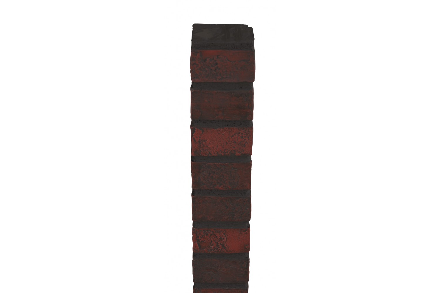 Rustic Brick Ledger - Dark Red Dark Grout