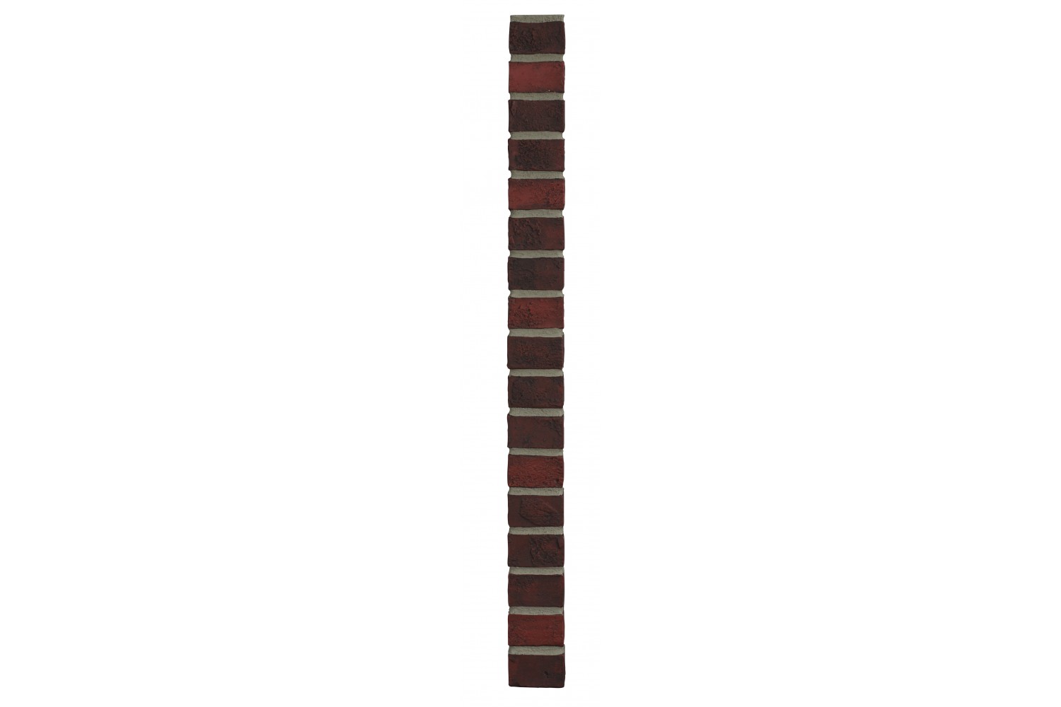 Rustic Brick Ledger - Dark Red Gray Grout