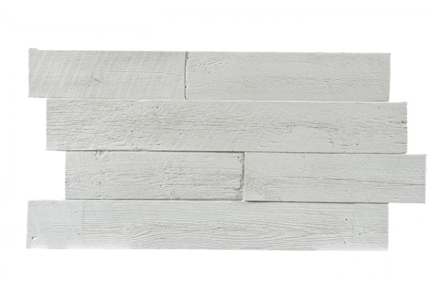 Rustic Barnwood Faux Panels Interlock - White