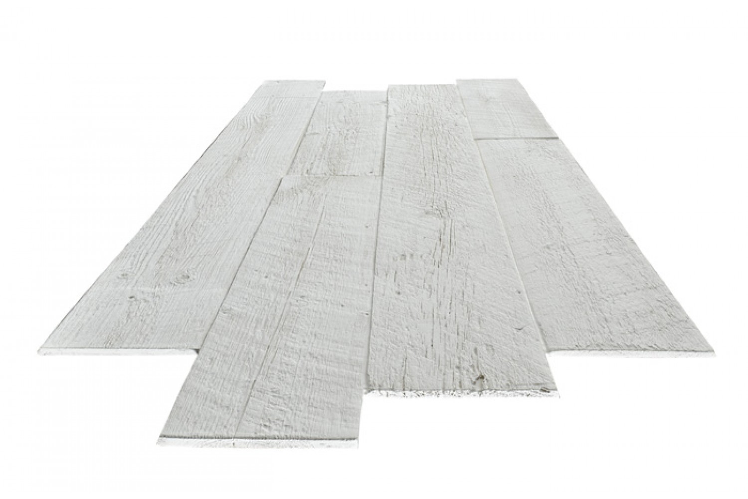 Rustic Barnwood Faux Panels Interlock - White