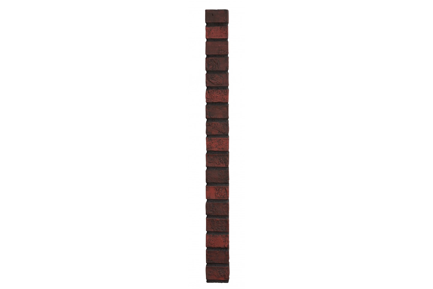 Rustic Brick Ledger - Dark Red Dark Grout