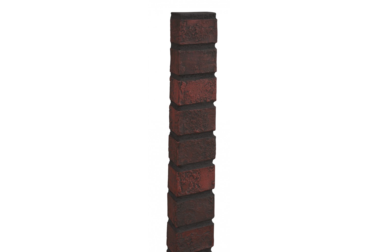 Rustic Brick Ledger - Dark Red Dark Grout