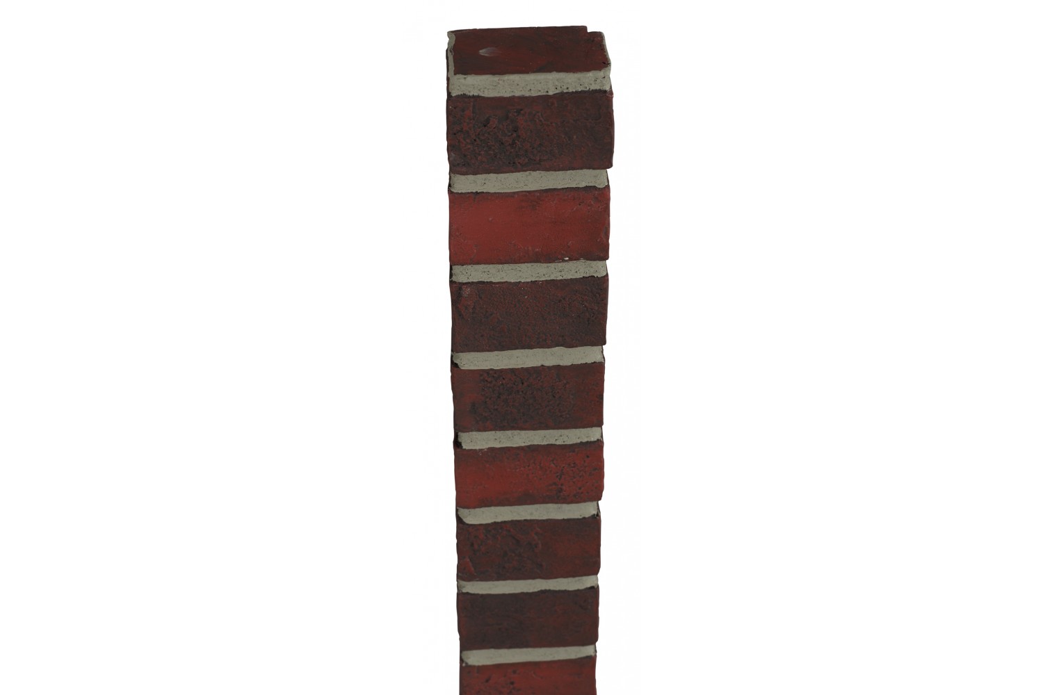 Rustic Brick Ledger - Dark Red Gray Grout