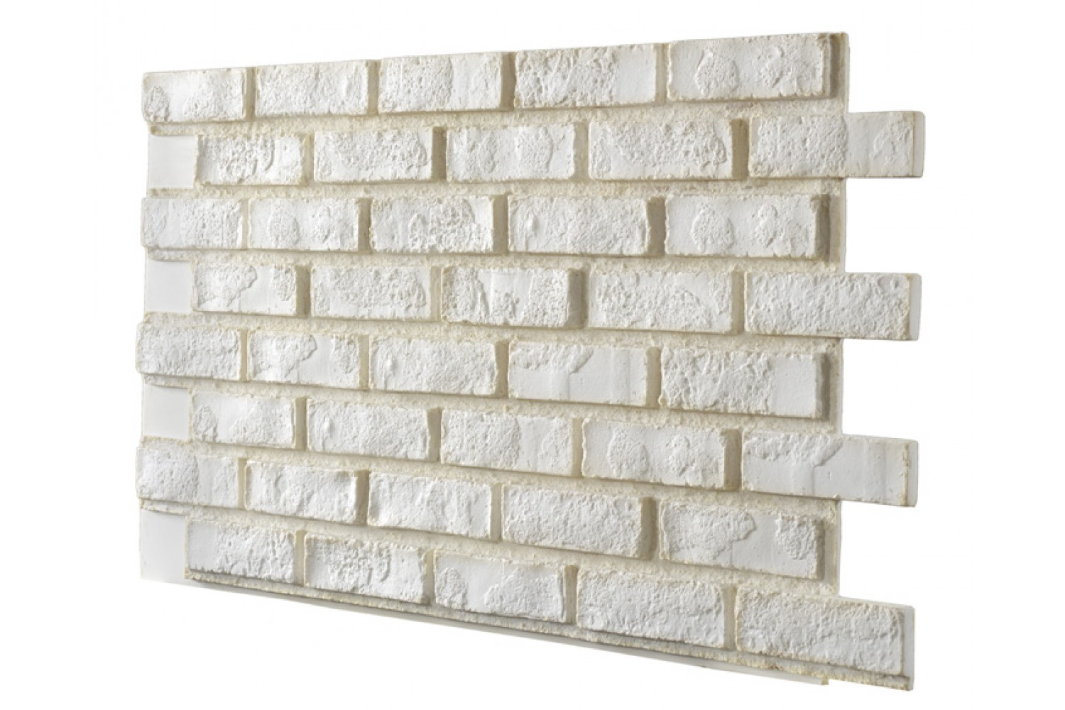 Tumbled Select Brick Faux Wall Panels Interlock - Primed/Unfinished