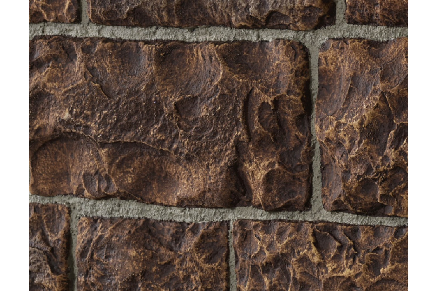 Cut Granite Panels Interlock Tan Gray Grout Image 2