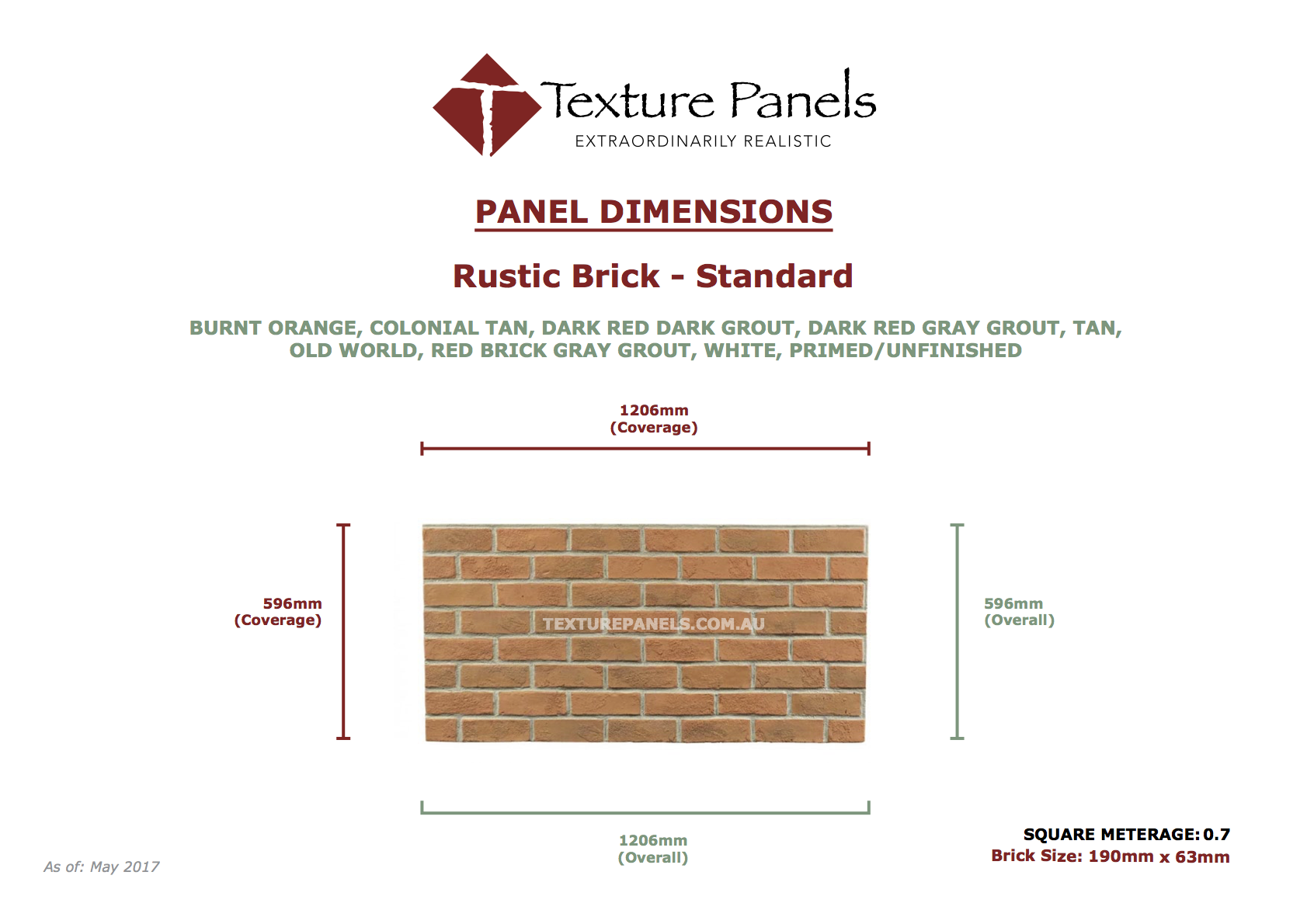 Rustic Brick Faux Wall Panels Standard