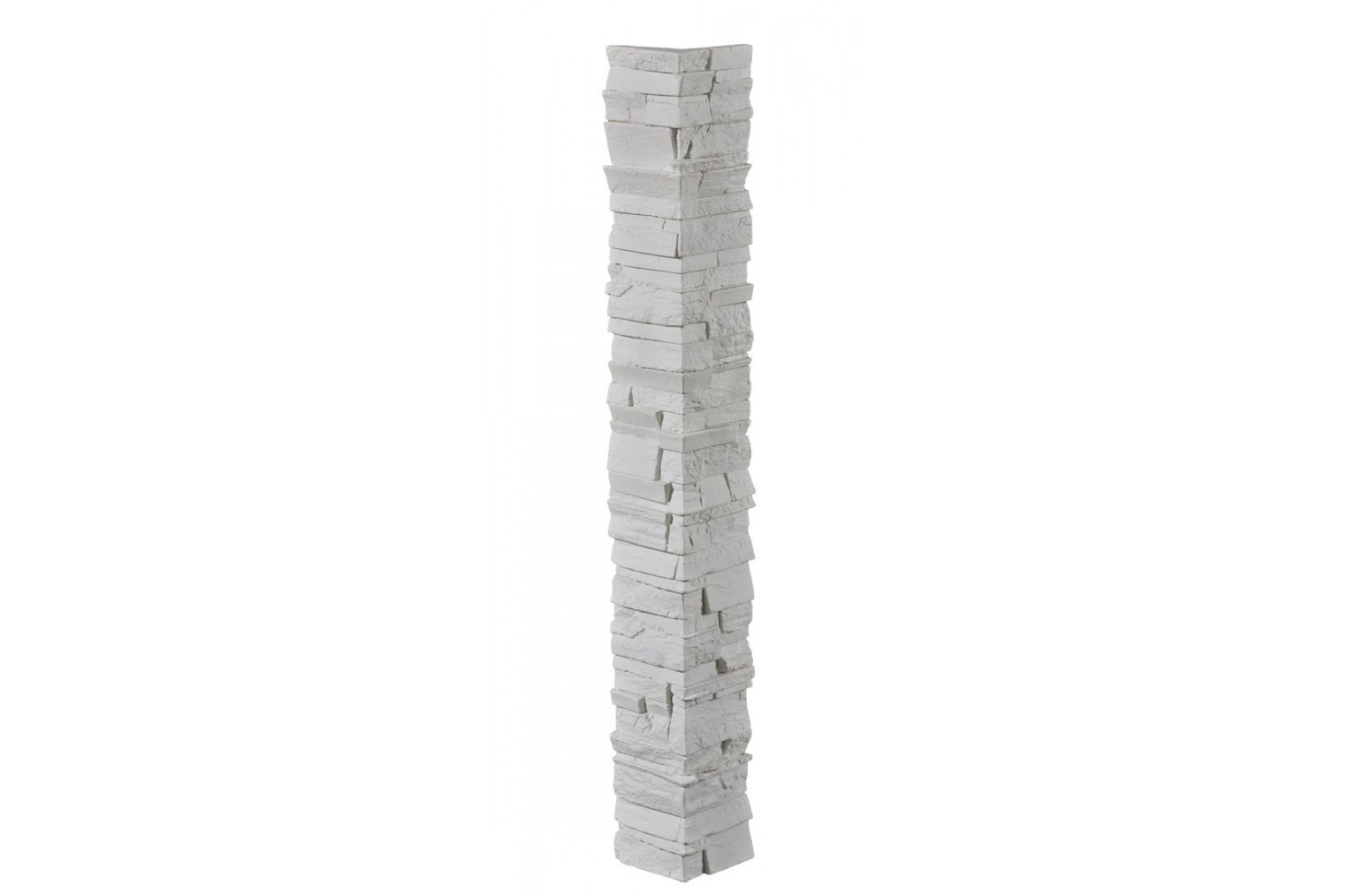 Stacked Stone Dry Corner - White