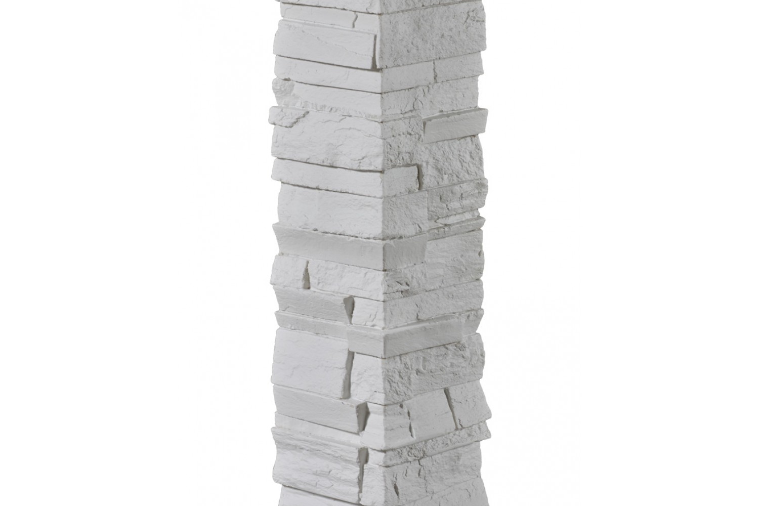 Stacked Stone Dry Corner - White