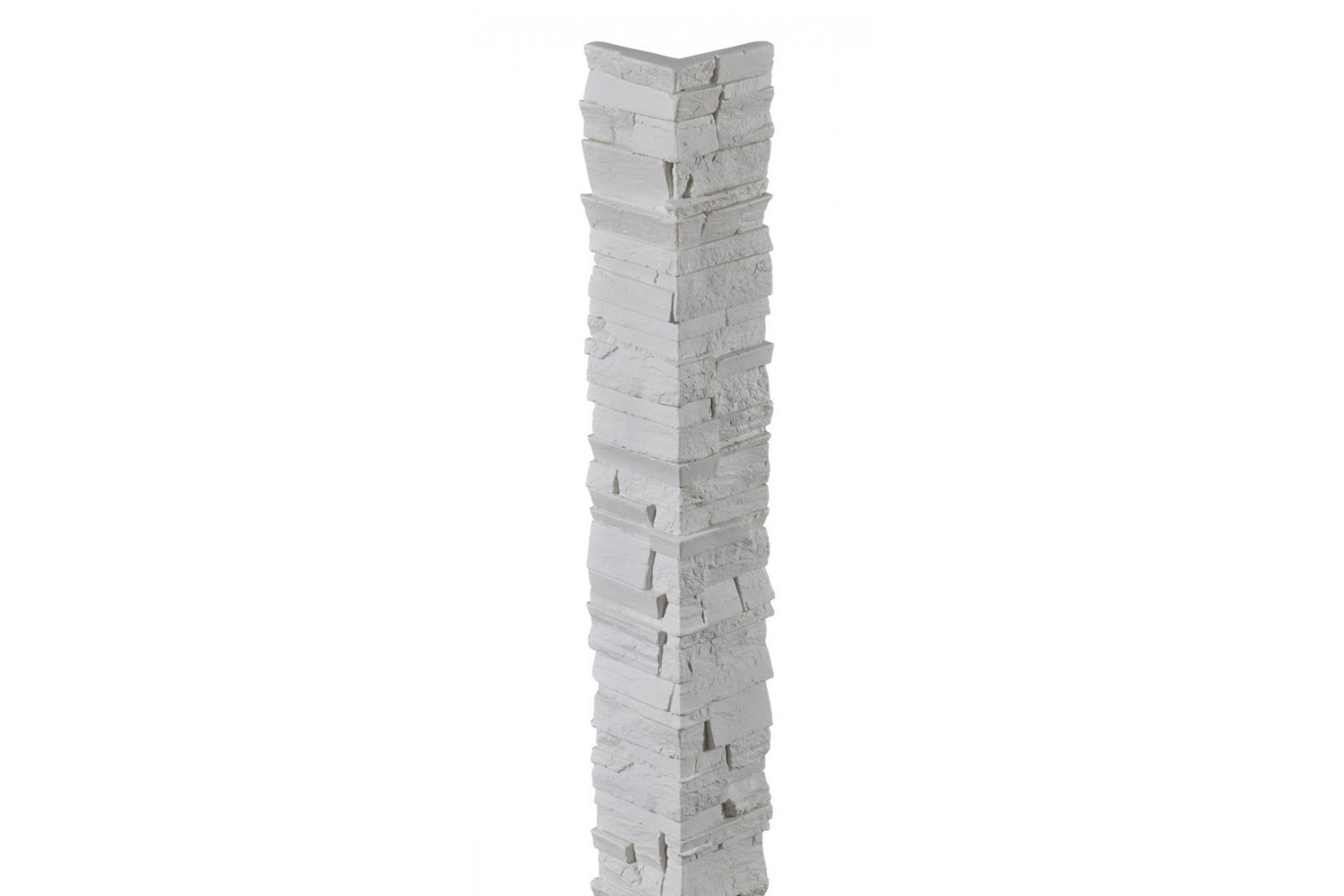Stacked Stone Dry Corner - White