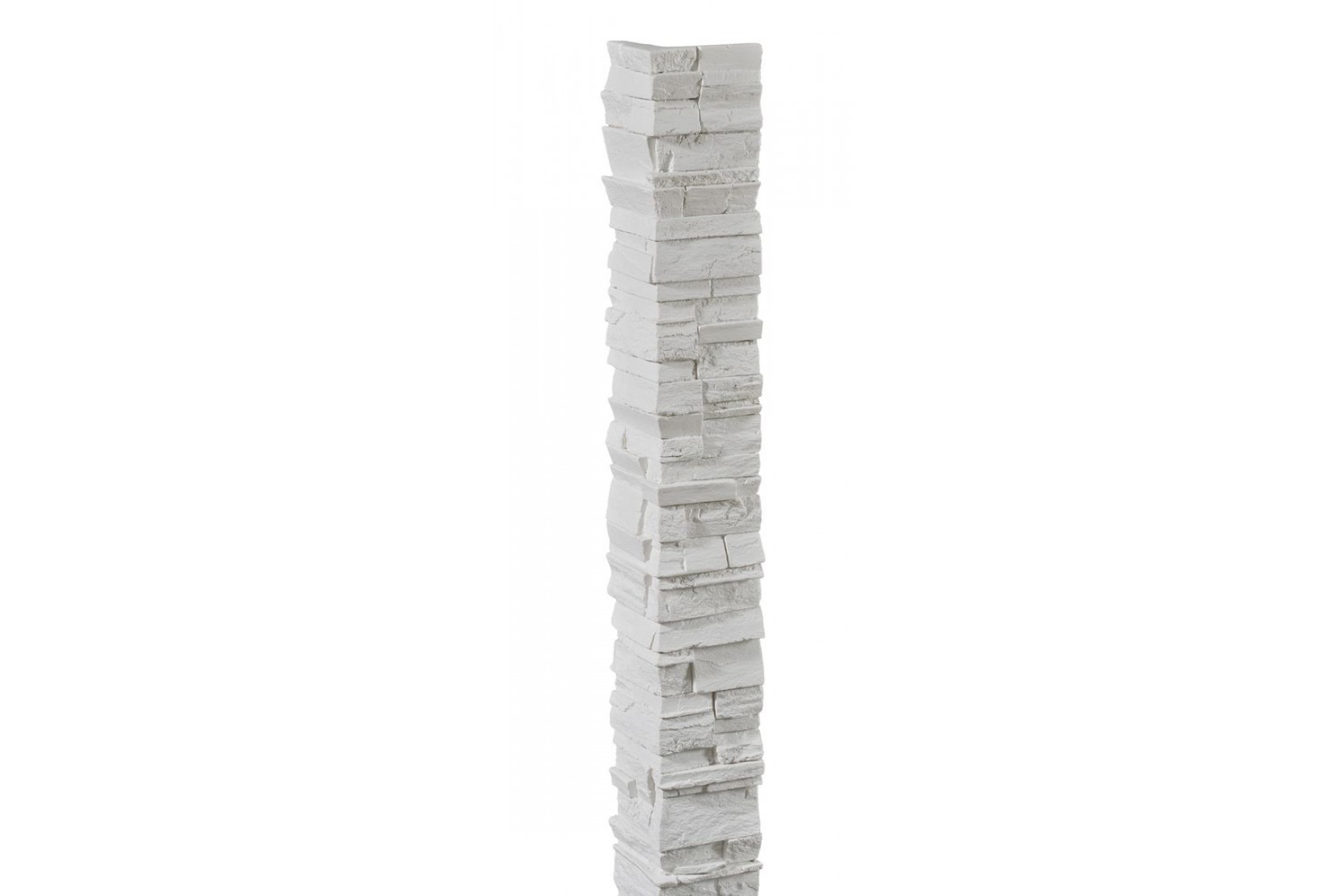 Stacked Stone Dry Corner - White