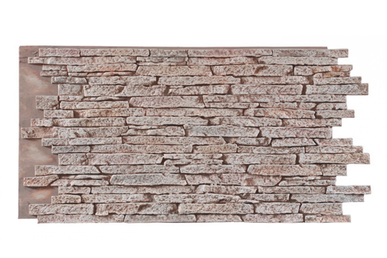Stacked Stone Faux Wall Panels Interlock Rose Front View