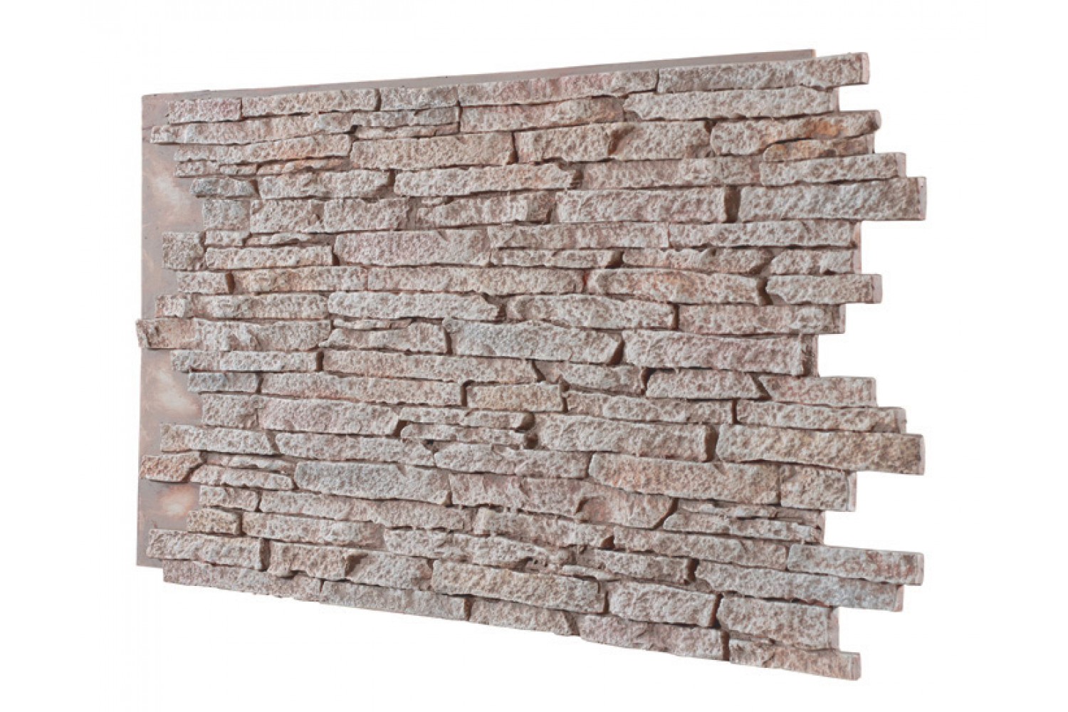 Stacked Stone Faux Wall Panels Interlock Rose Side View