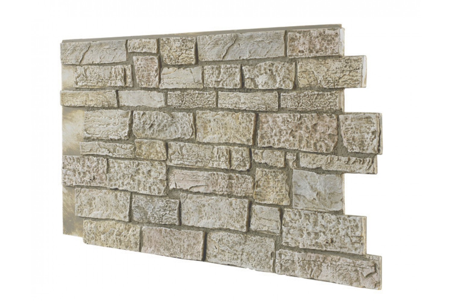 Stonewall Faux Wall Panels Cream Frost Side View