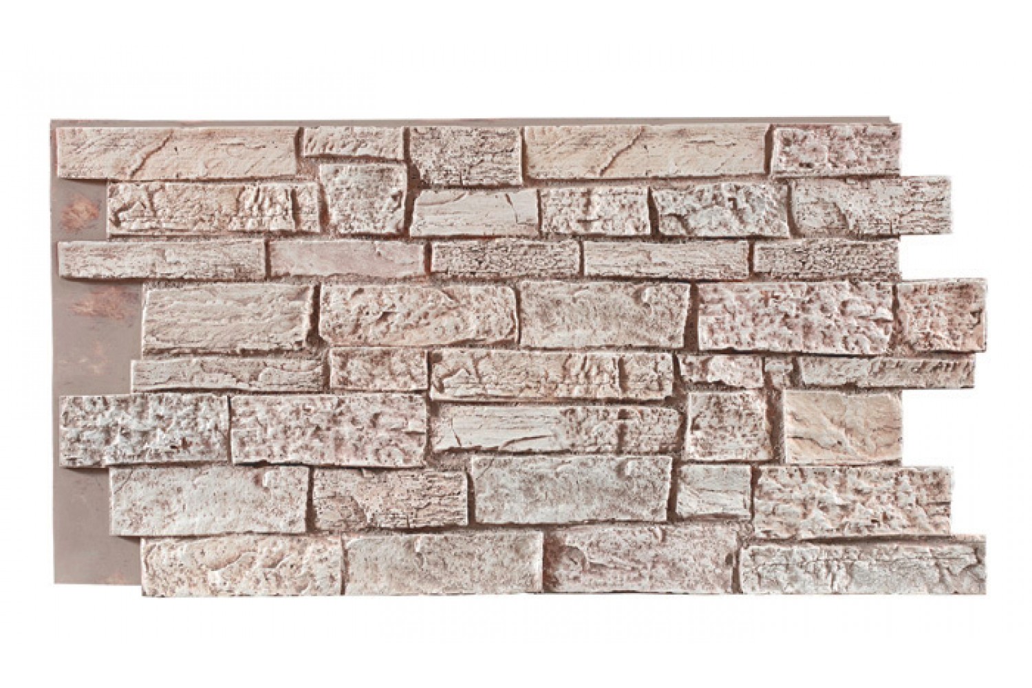 Stonewall Faux Wall Panels Rose Frost Front View