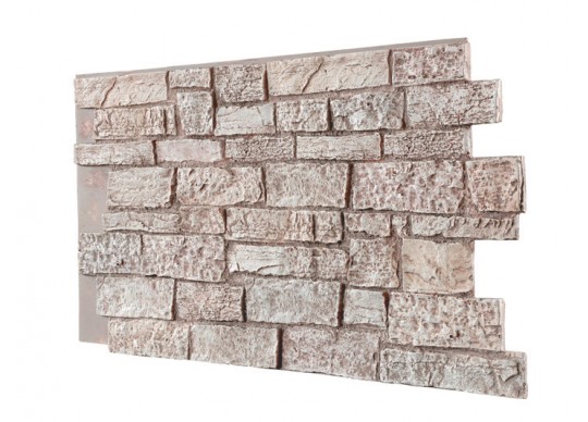 Stonewall Faux Wall Panels Rose Frost Side View