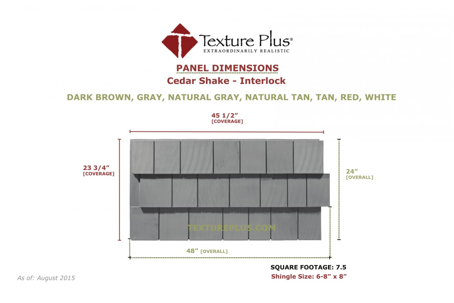 Cedar Shake Faux Wall Panels Interlock